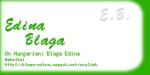 edina blaga business card